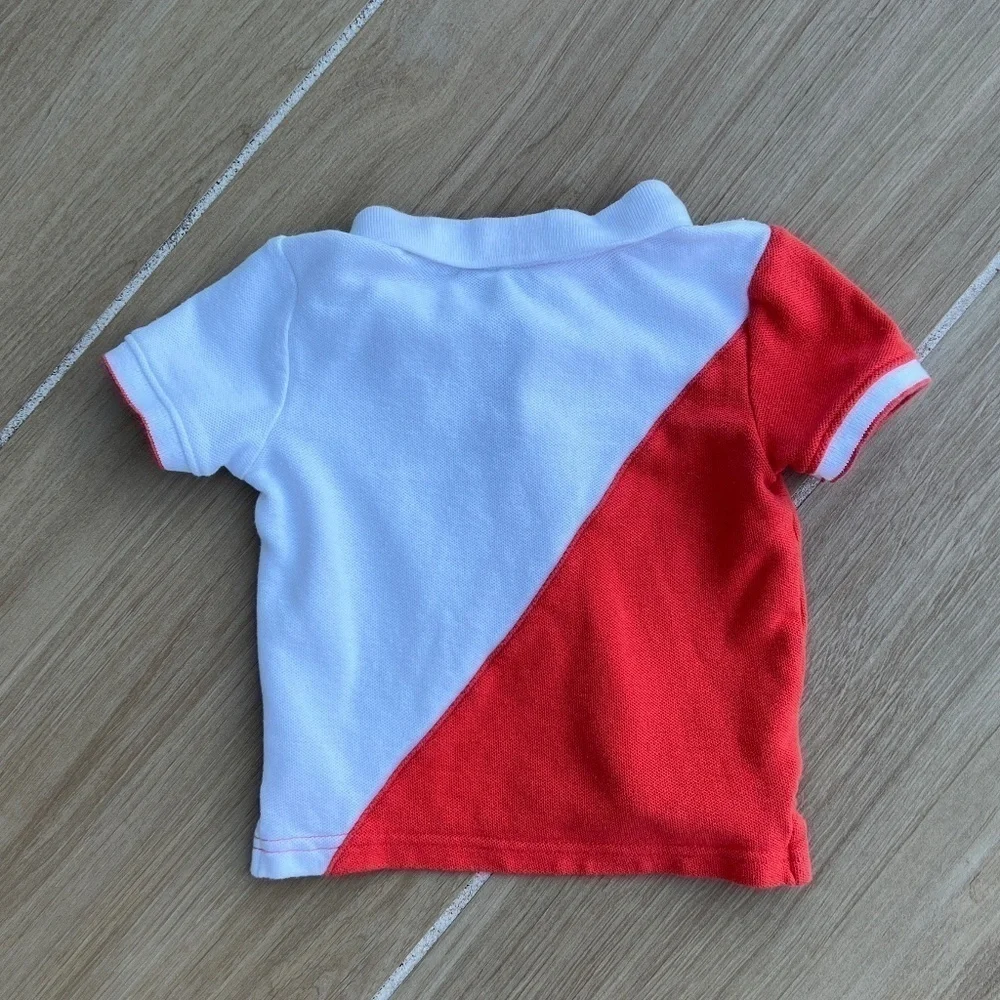 Janie And Jack Size 12-18 Months Anchor Colorblock Polo T-shirt